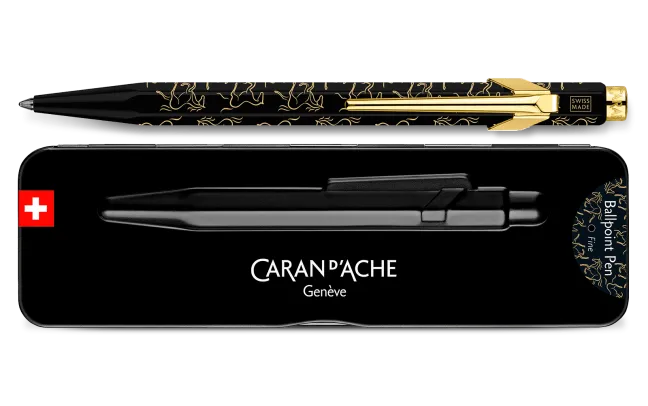 CA 849 Horse Noir Stylo Bille avec Étui-Stylo Bille-Caran d'Ache-Papeterie du Dôme