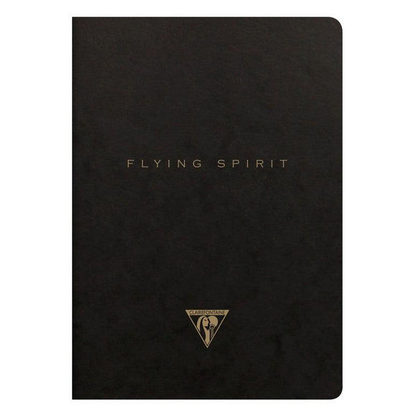 CLT Flying Spirit Carnet Piqure Textile A5 96p Noir-Carnet-Clairefontaine-Papeterie du Dôme