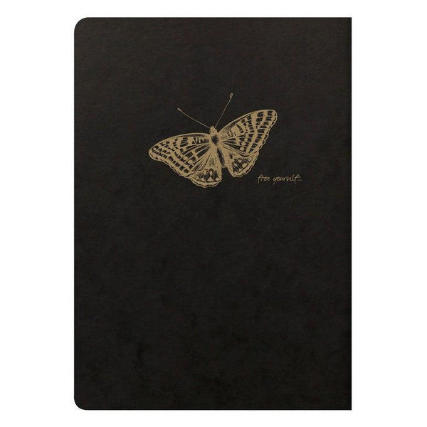 CLT Flying Spirit Carnet Piqure Textile A5 96p Noir-Carnet-Clairefontaine-Papeterie du Dôme