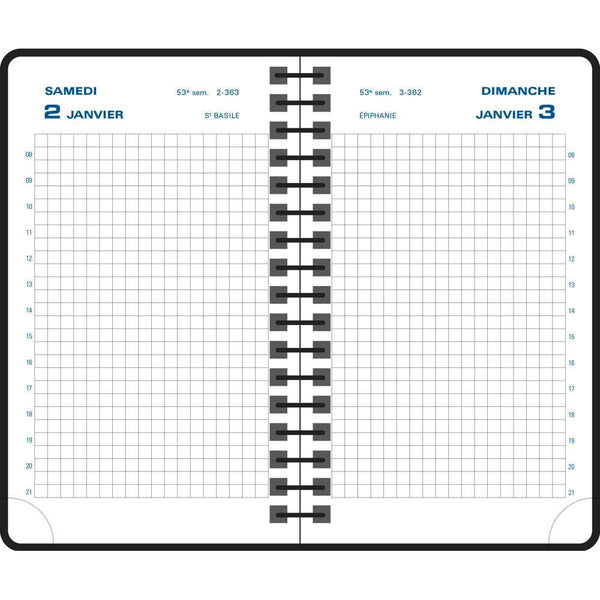 EXA Agenda Spiralé Swan 9x14,6 Journalier-Agenda-Exacompta-Papeterie du Dôme