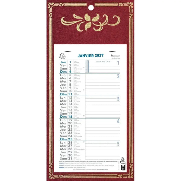 EXA Calendrier Mensuel Support Skytos 16x33-Calendrier-Exacompta-Papeterie du Dôme