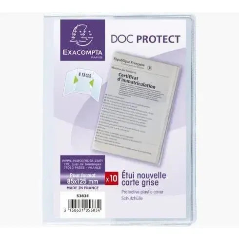 EXA Étui Nouvelles Carte grise-Étuis de protection-Exacompta-Papeterie du Dôme
