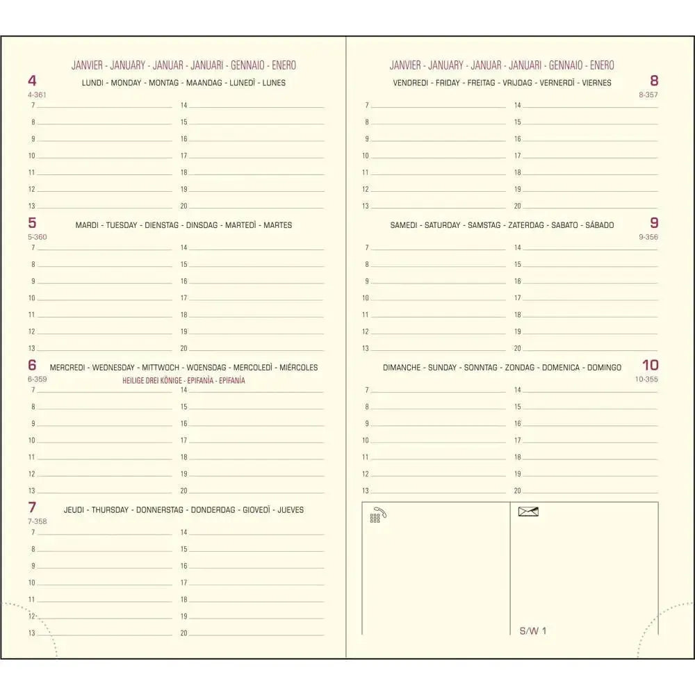 EXA Recharge Agenda Eurotime 16 Semainier-Recharge Agenda-Exacompta-Papeterie du Dôme