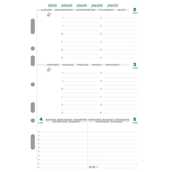 EXA Recharge Exatime 21 Semainier-Recharge Agenda-Exacompta-Papeterie du Dôme