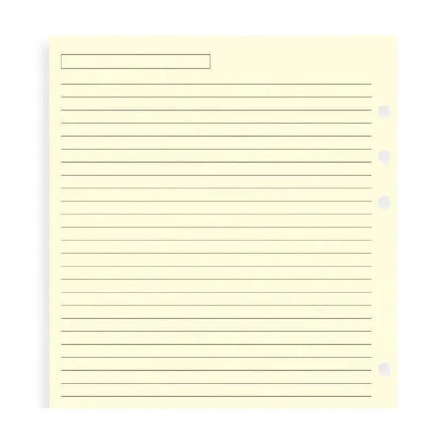 FFX A5 Accessoire Feuilles lignées crème x25-Recharge-Filofax-Papeterie du Dôme