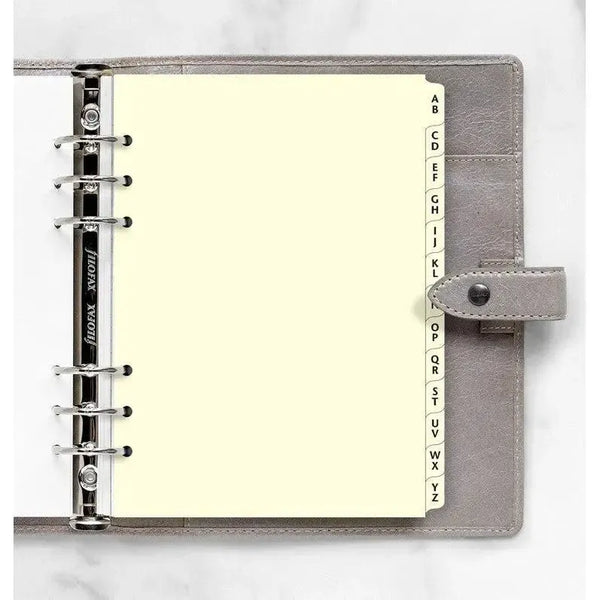 FFX A5 Accessoire Index Alphabétique 2 Lettres Creme-Recharge-Filofax-Papeterie du Dôme