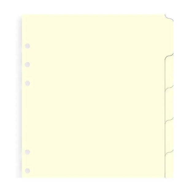 FFX A5 Accessoire Index Vierge Crème-Recharge-Filofax-Papeterie du Dôme