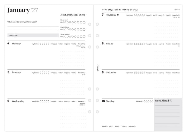 FFX A5 Recharge Semaine/2 Pages Trendy Ultimate Life Companion-Recharge Agenda-Filofax-Papeterie du Dôme