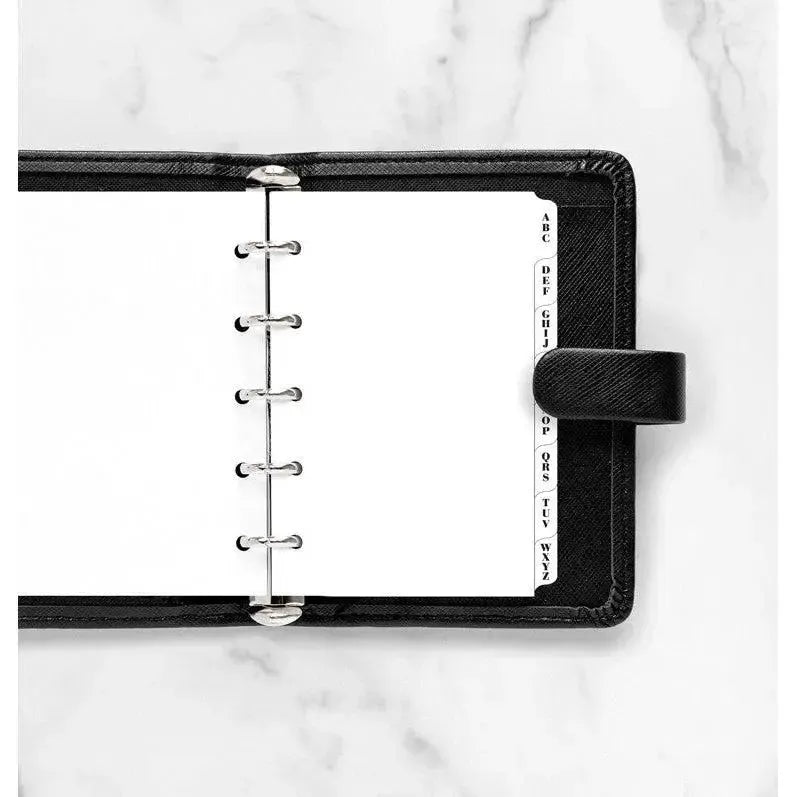 FFX Mini Accessoire Alphabétique 3 Lettres Blanc-Recharge Agenda-Filofax-Papeterie du Dôme