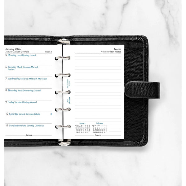 FFX Mini Agenda/1 page + notes-Recharge Agenda-Filofax-Papeterie du Dôme