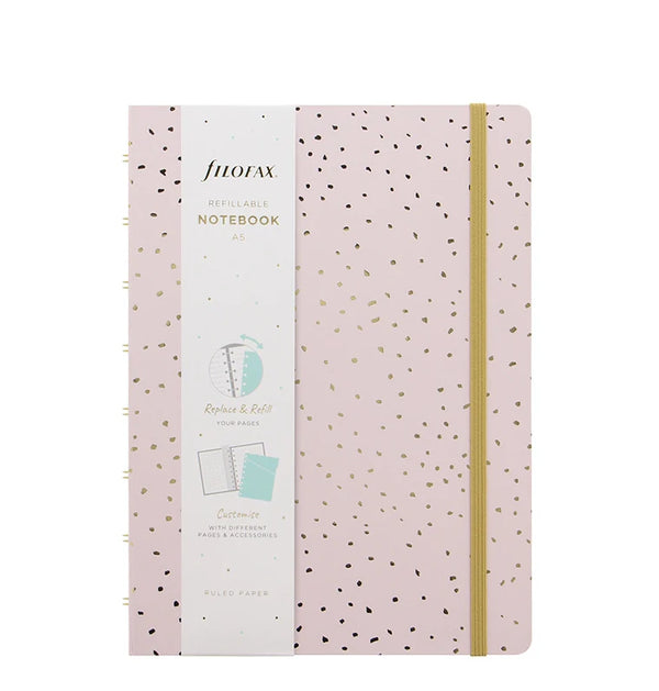 FFX Notebook Confetti A5-Notebook A5-Filofax-Rose Quartz-Papeterie du Dôme