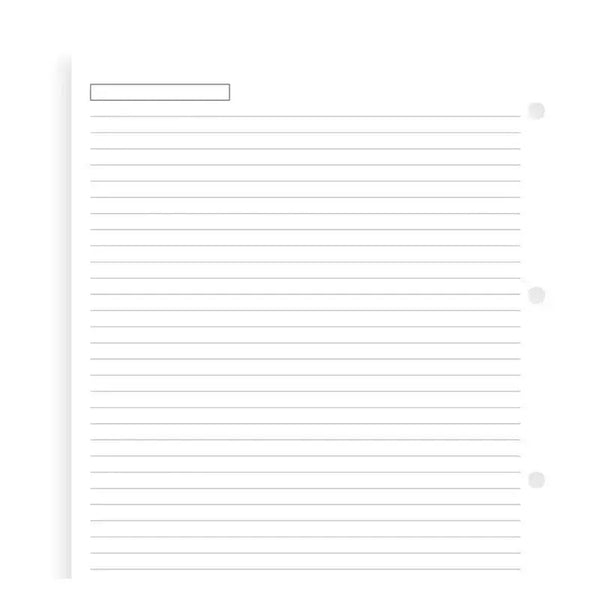 FFX Recharge A4 Feuilles Lignées Blanches-Recharge-Filofax-Papeterie du Dôme