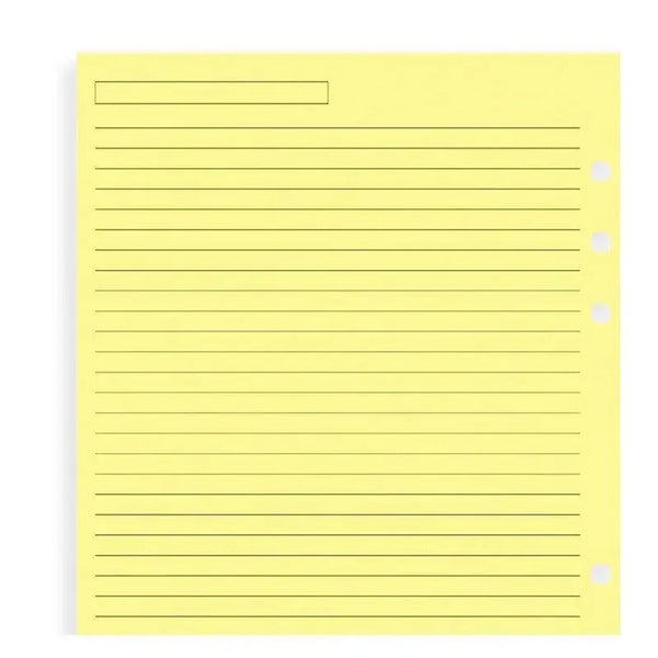 FFX Recharge A5 Feuilles Lignées Jaunes-Recharge-Filofax-Papeterie du Dôme