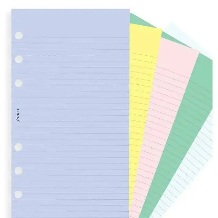 FFX Recharge Personal Feuilles Lignées Assorties x100-Recharge-Filofax-Papeterie du Dôme