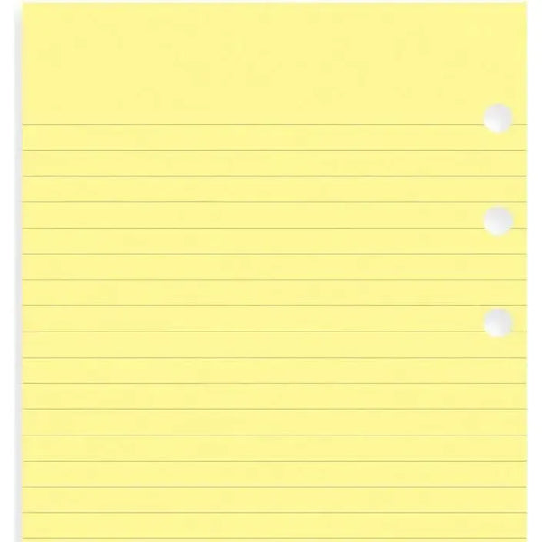FFX Recharge Personal Feuilles Lignées-Recharge-Filofax-Jaune-Papeterie du Dôme