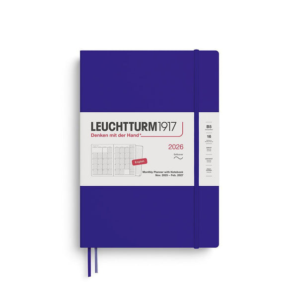 LCHT Agenda B5 Mensuel & Carnet Souple - Anglais-Agenda-Leuchtturm 1917-2026-Ink-B5-Papeterie du Dôme
