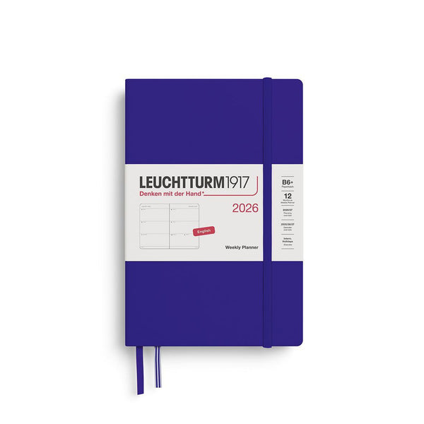LCHT Agenda B6+ Semainier Rigide - Anglais-Agenda-Leuchtturm 1917-2026-Ink-B6+-Papeterie du Dôme