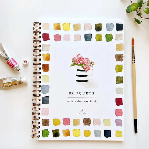 LEX Cahier d'exercices de Peinture-Cahier d'exercises-Emily Lex Studio-Bouquets-Papeterie du Dôme
