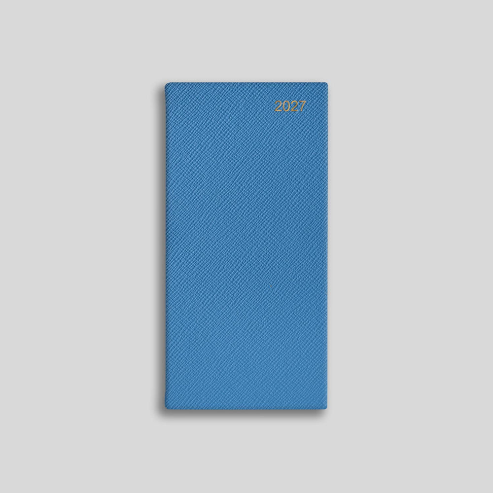 LSM Agenda Oxford Pocket Semainier-Agenda-Leathersmith of London-2027-Bleu Capri-Papeterie du Dôme