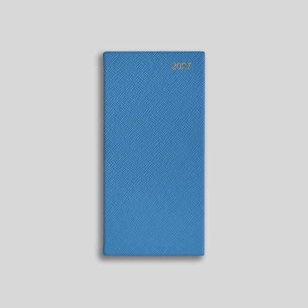 LSM Agenda Oxford Pocket Semainier-Agenda-Leathersmith of London-2027-Bleu Capri-Papeterie du Dôme