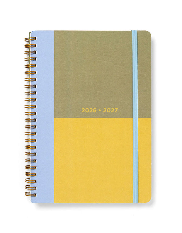 Letts Agenda Colour Block A5 Journalier Académique-Agenda-Letts-2026-2027-Lime-Papeterie du Dôme