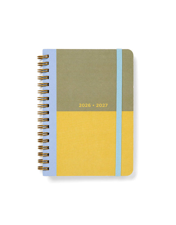 Letts Agenda Colour Block A6 Journalier Académique-Agenda-Letts-2026-2027-Lime-Papeterie du Dôme