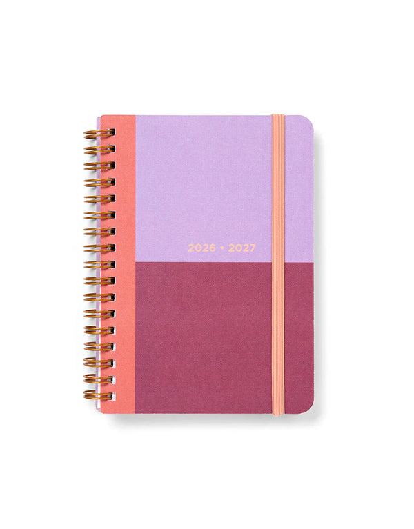Letts Agenda Colour Block A6 Journalier Académique-Agenda-Letts-2026-2027-Raspberry-Papeterie du Dôme