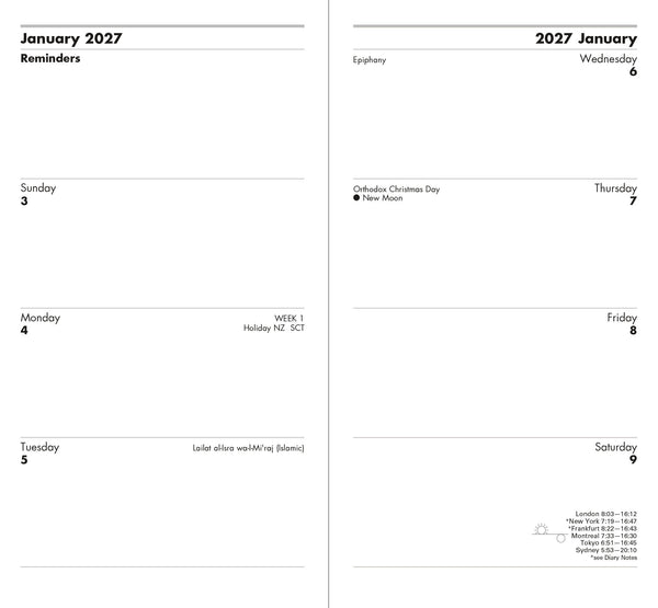 Letts Agenda Ladydate Medium Pocket Semainier-Agenda-Letts-Papeterie du Dôme