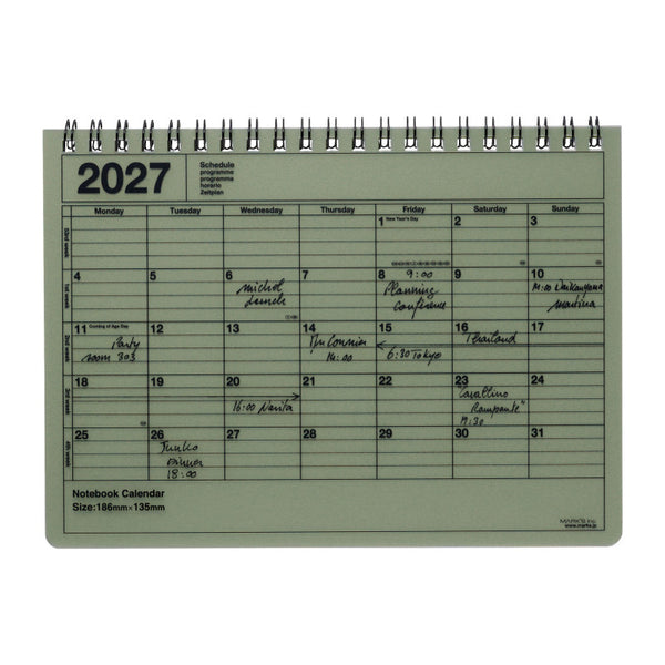 MARK'S Notebook Calendar-Calendrier-Mark's-2027-Small-Kaki-Papeterie du Dôme