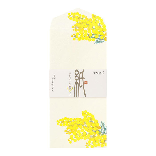 MDR Enveloppes Japonaises-Correspondance-Midori-Fleurs printanières-Papeterie du Dôme