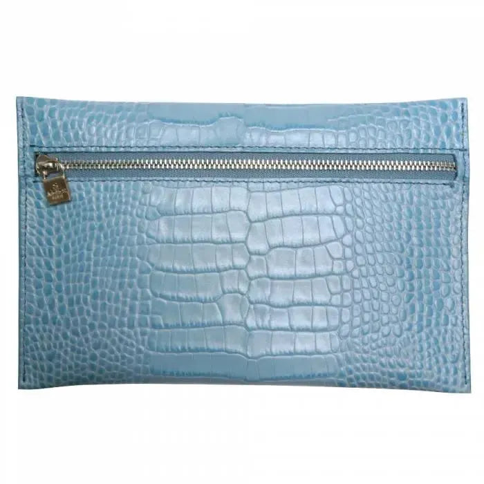 MGN Pochette Plate Zippée Savannah-Mignon-Bleu Acier-Papeterie du Dôme