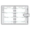 MGN Recharge Agenda SK12R Semaine/2Pages Perforée avec Répertoire