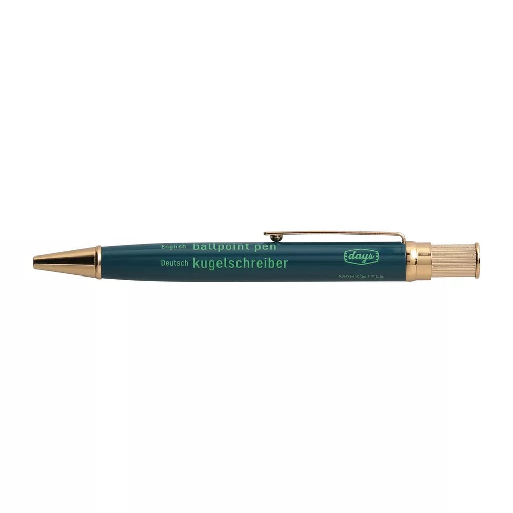 MKS Plaqué Or Laiton Stylo Bille-Stylo Bille-Mark's-Navy-Papeterie du Dôme