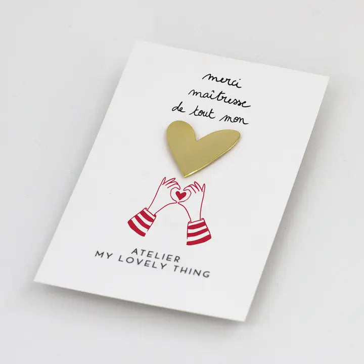 MLT Pin's Coeur - Merci Maîtresse-Pin's-My Lovely thing-Papeterie du Dôme