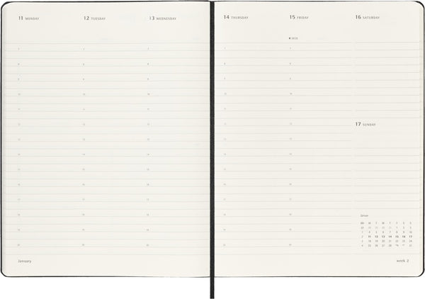 MSK Agenda PRO Semainier Vertical Rigide 12 mois-Agenda-Moleskine-Papeterie du Dôme