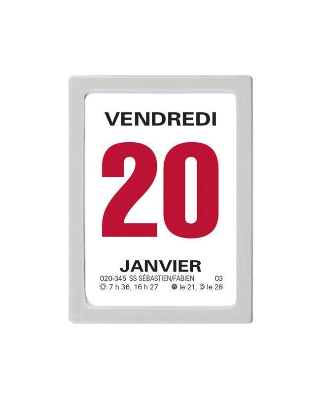 OBE Calendrier à Effeuiller 47x63 Gris-Agenda-Oberthur-Papeterie du Dôme
