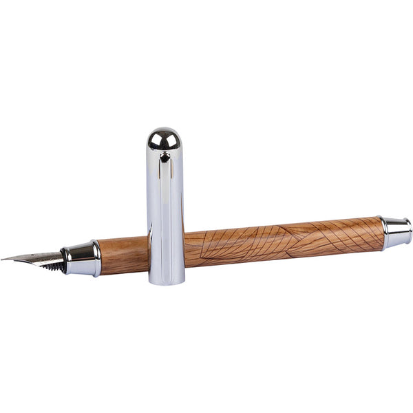 OBE Canopée Stylo Plume-Stylo Plume-Oberthur-Chêne-M Médium-Papeterie du Dôme