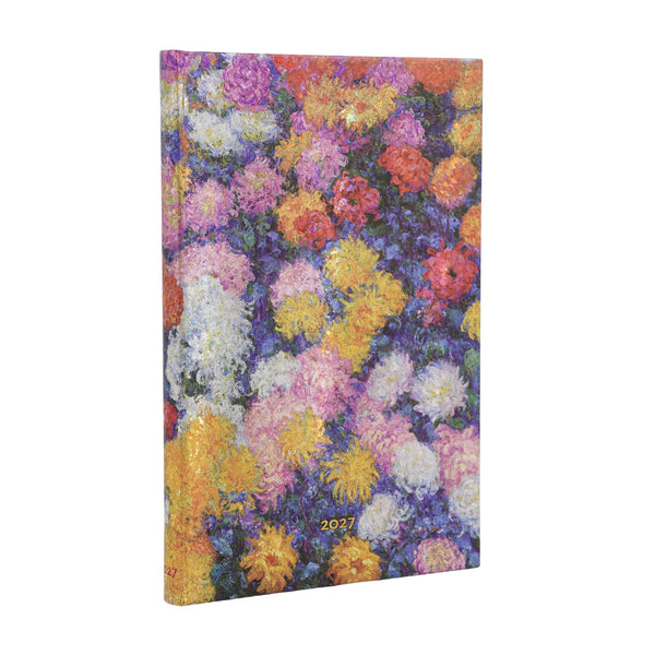 PBKS Agenda Mini Semainier Horizontal Rigide-Agenda-Paperblanks-2027-Monet Chrysanthème-Papeterie du Dôme