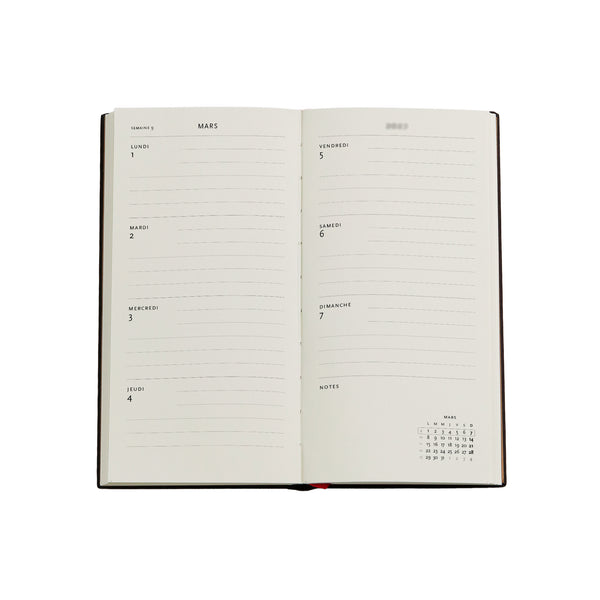 PBKS Agenda Slim Semainier Horizontal Rigide-Agenda-Paperblanks-Papeterie du Dôme