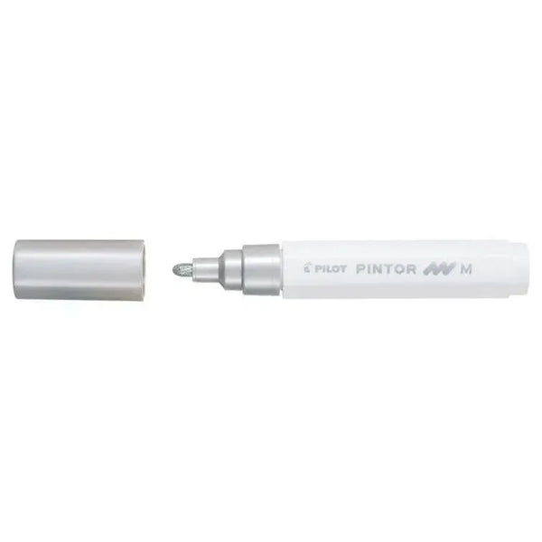 PLT Marqueur Pintor Moyen-Marqueur-Pilot Basics-Argent-Papeterie du Dôme