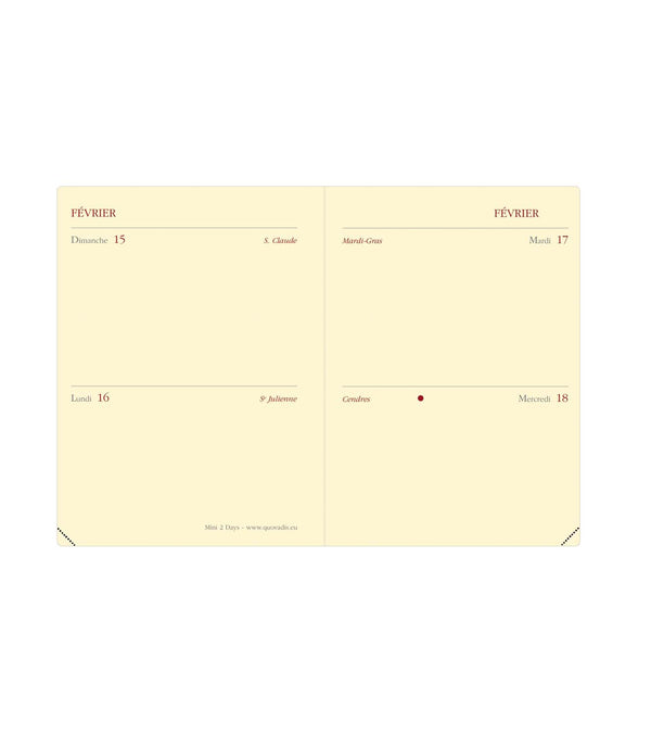 QVD Agenda Mini 2 Days Prestige Soho-Agenda-Quo Vadis-Papeterie du Dôme