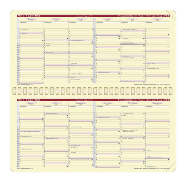 QVD Recharge Agenda Planital-Recharge Agenda-Quo Vadis-Papeterie du Dôme