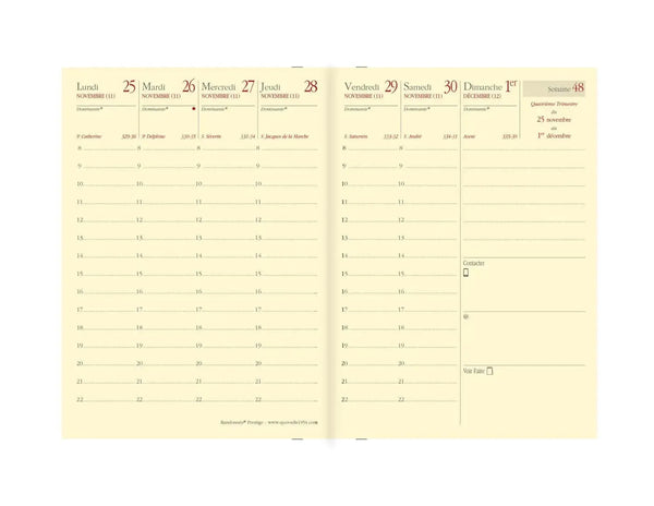 QVD Recharge Agenda Randonnée Prestige-Recharge Agenda-Quo Vadis-Papeterie du Dôme