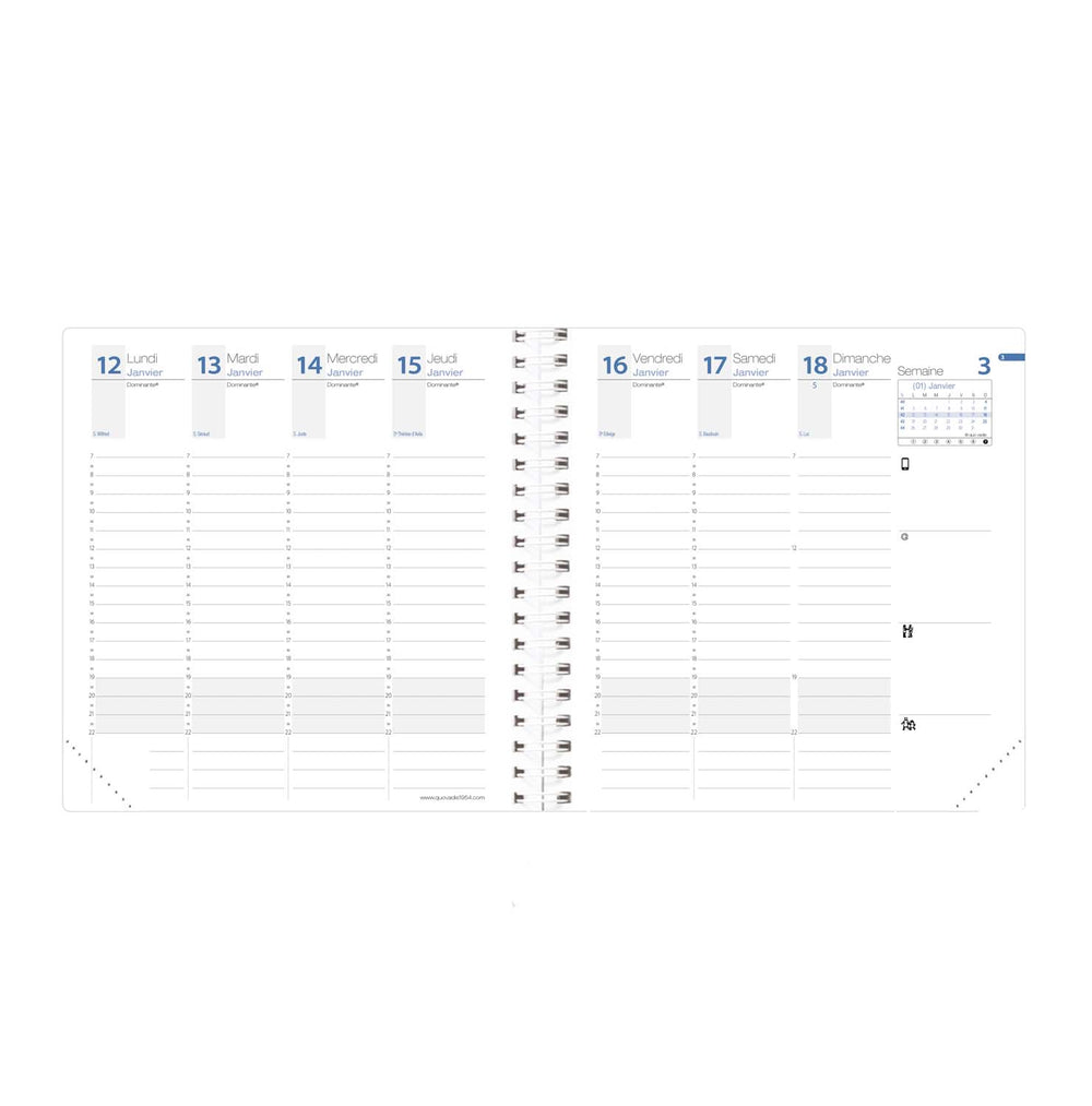 QVD Recharge Agenda Time & Life Medium-Agenda-Quo Vadis-Papeterie du Dôme
