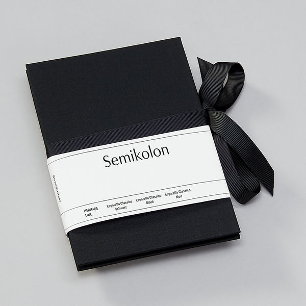 SMK Leporello Classico-Album Photo-Semikolon-A6-Noir-Noir-Papeterie du Dôme