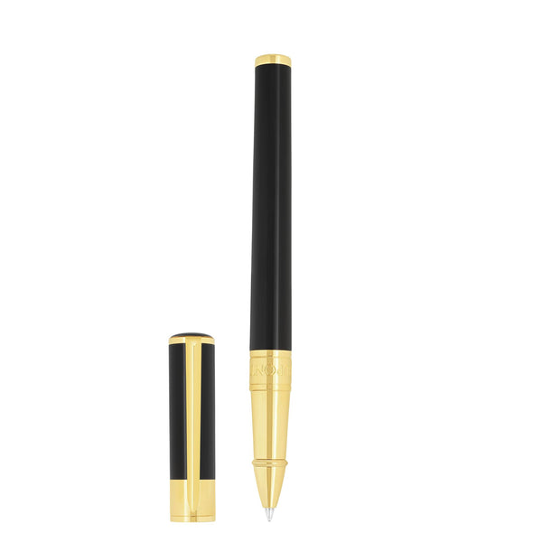 STD Initial Noir Doré Stylo Roller-Stylo Roller-S.T. Dupont-Papeterie du Dôme
