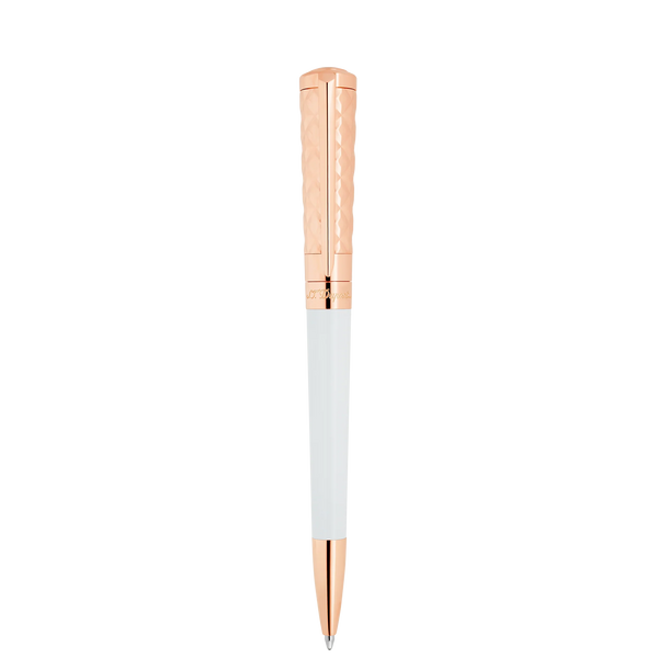 Stylo Bille S.T. Dupont Liberté Blanc Or-Stylo Bille-S.T. Dupont-Papeterie du Dôme