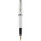 Stylo Plume Diplomat Excellence A2 Blanc Chromé Perle 14ct