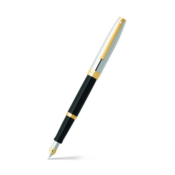 Stylo Plume Sheaffer Sagaris Noir Chrome et Doré-Stylo Plume-Sheaffer-Papeterie du Dôme