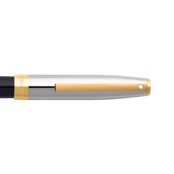 Stylo Plume Sheaffer Sagaris Noir Chrome et Doré-Stylo Plume-Sheaffer-Papeterie du Dôme